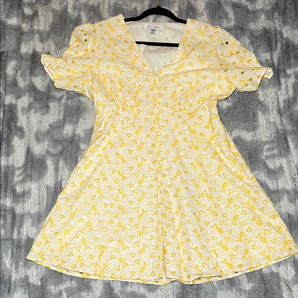 Ever New "Saffron" Broderie Mini Sun Dress Size 10 - Picture 2 of 11